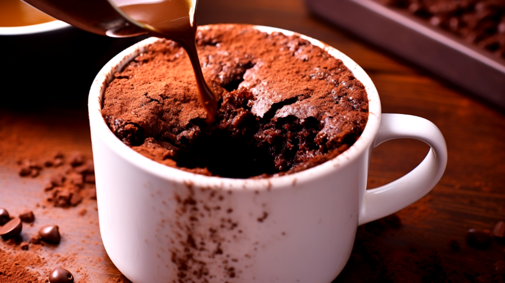 Aprenda como fazer um delicioso brownie de caneca em apenas 4 passos! Receita rápida e irresistível para satisfazer seu desejo por chocolate.