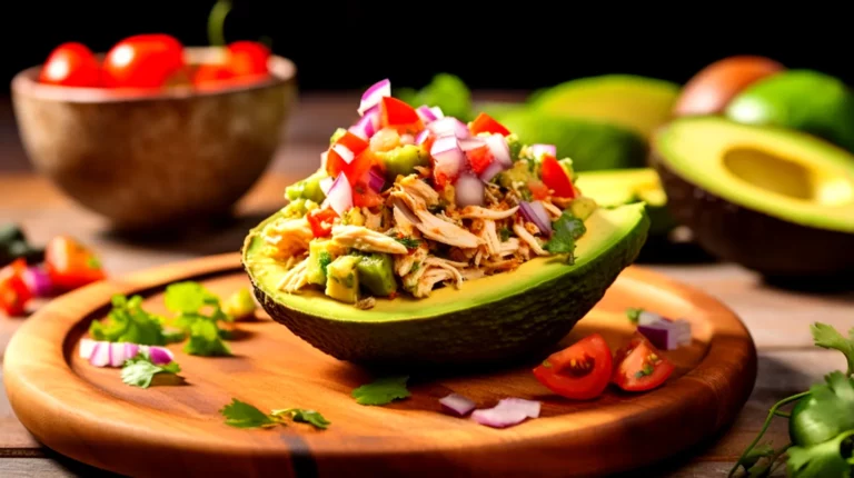 Passos Simples para uma Refeição Saudável: Receita de Abacate Recheado com Frango e Salsa Fitness
