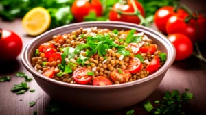 Receita de Salada de Lentilha com Tomate Fitness