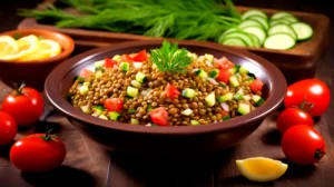 Receita de Salada de Lentilhas com Tomate e Pepino Fitness