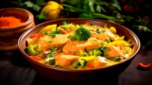Receita de Salmão ao Curry com Coco Fitness Deliciosa e Saudável