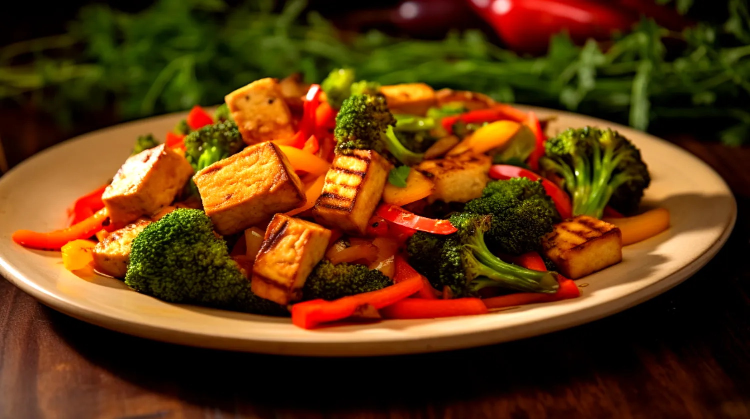 Tofu Grelhado com Legumes fitness