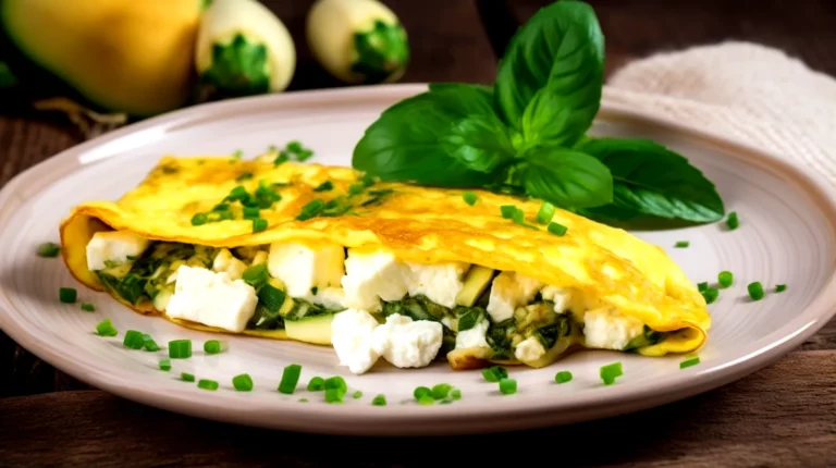 Receita de Omelete de Abobrinha e Queijo de Cabra Fitness Deliciosa e Saudável