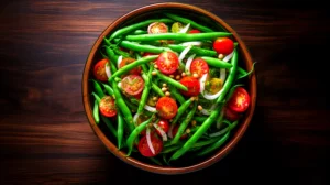 Receita de Salada de Feijão Verde e Tomate Fitness Deliciosa e Saudável
