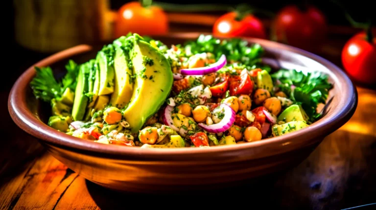 Receita de Salada de Grão-de-Bico com Abacate Fitness Deliciosa e Saudável