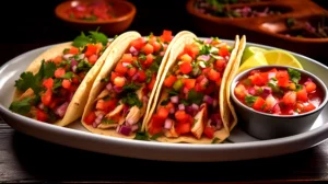 Receita de Tacos de Frango com Salsa Fitness