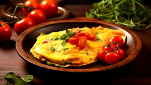 Receita de Omelete de Tomate e Queijo Cheddar Fitness Deliciosa e Saudável