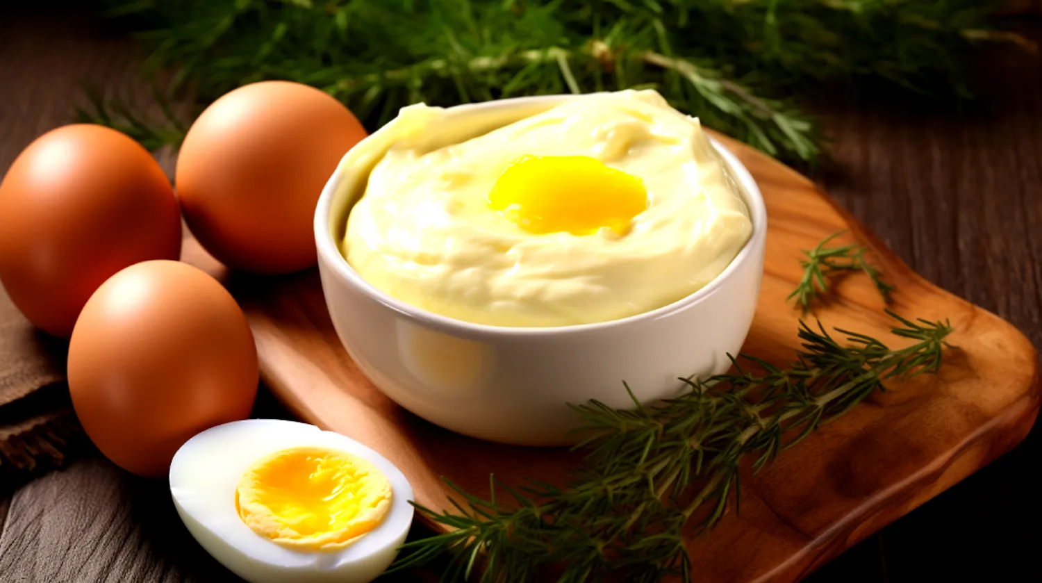 maionese com ovo cozido e leite