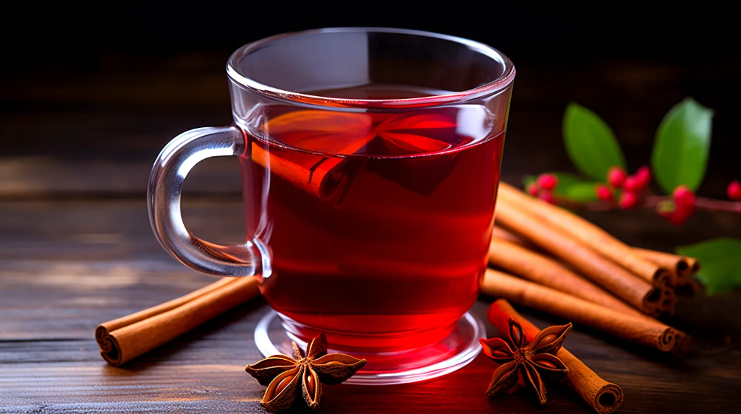 chá de hibisco com canela