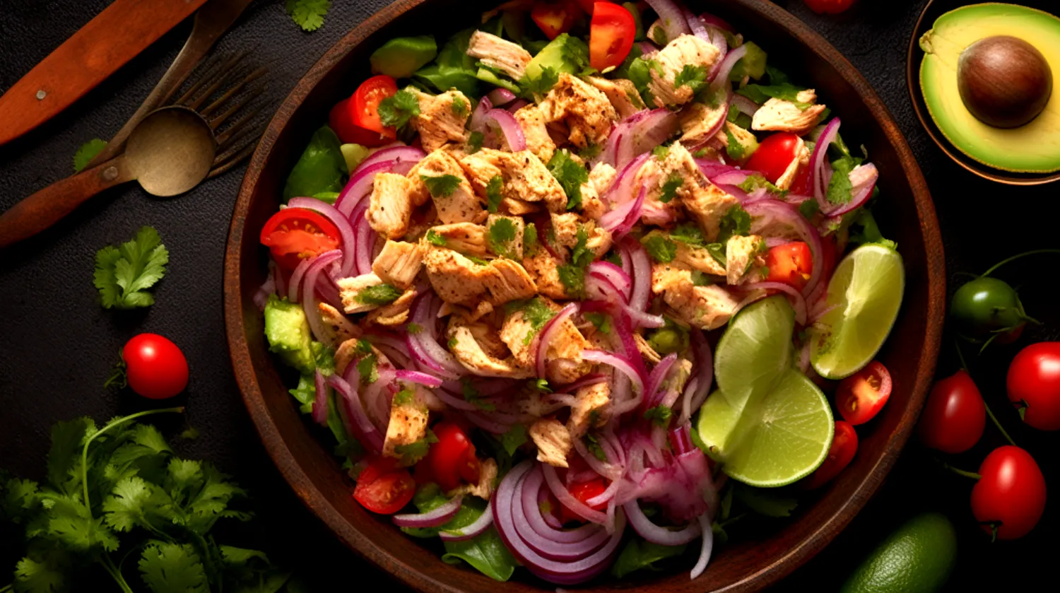Salada de Frango com Abacate fitness