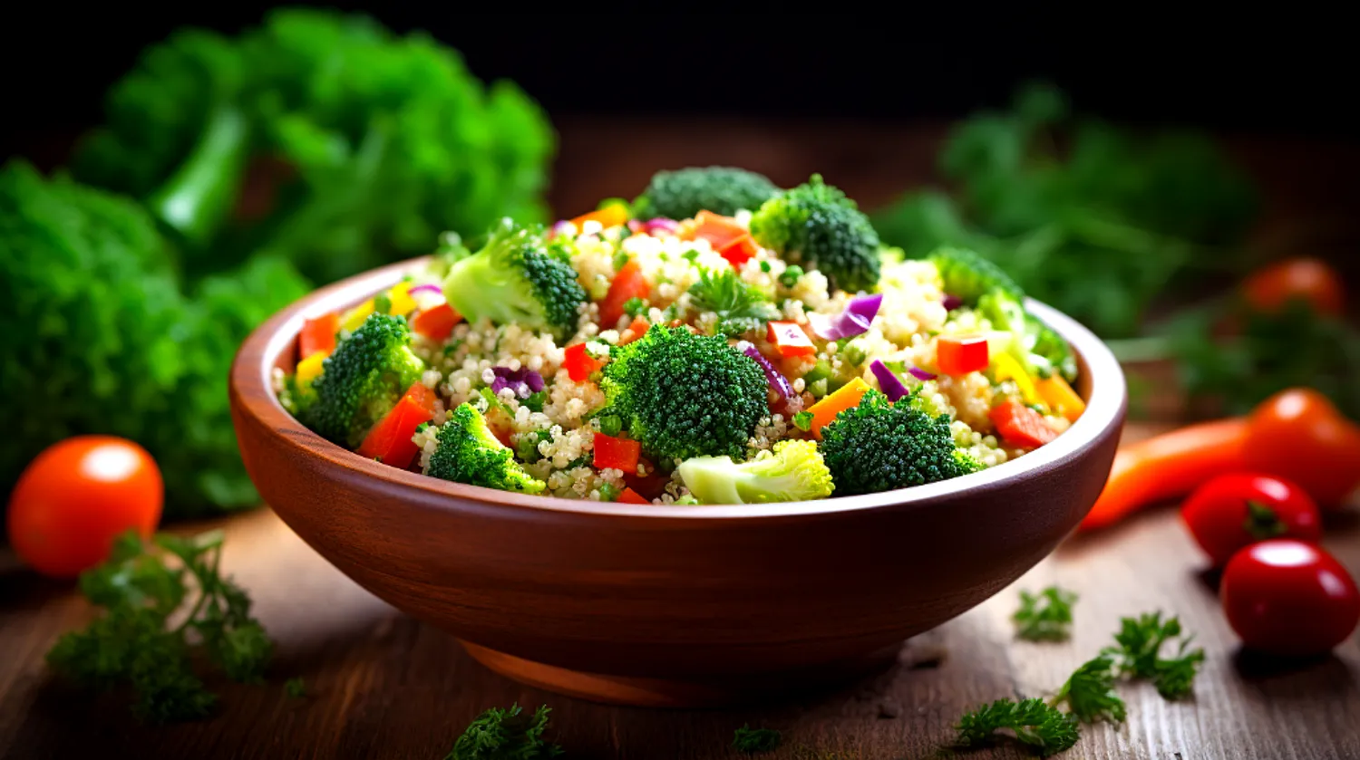 Salada de Quinoa com Legumes fitness