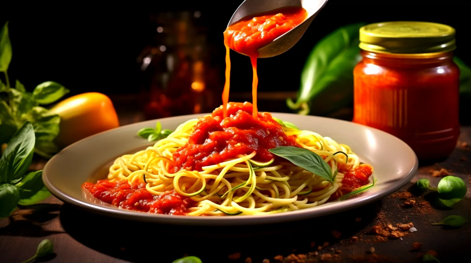 Espaguete de Abobrinha com Molho de Tomate fitness