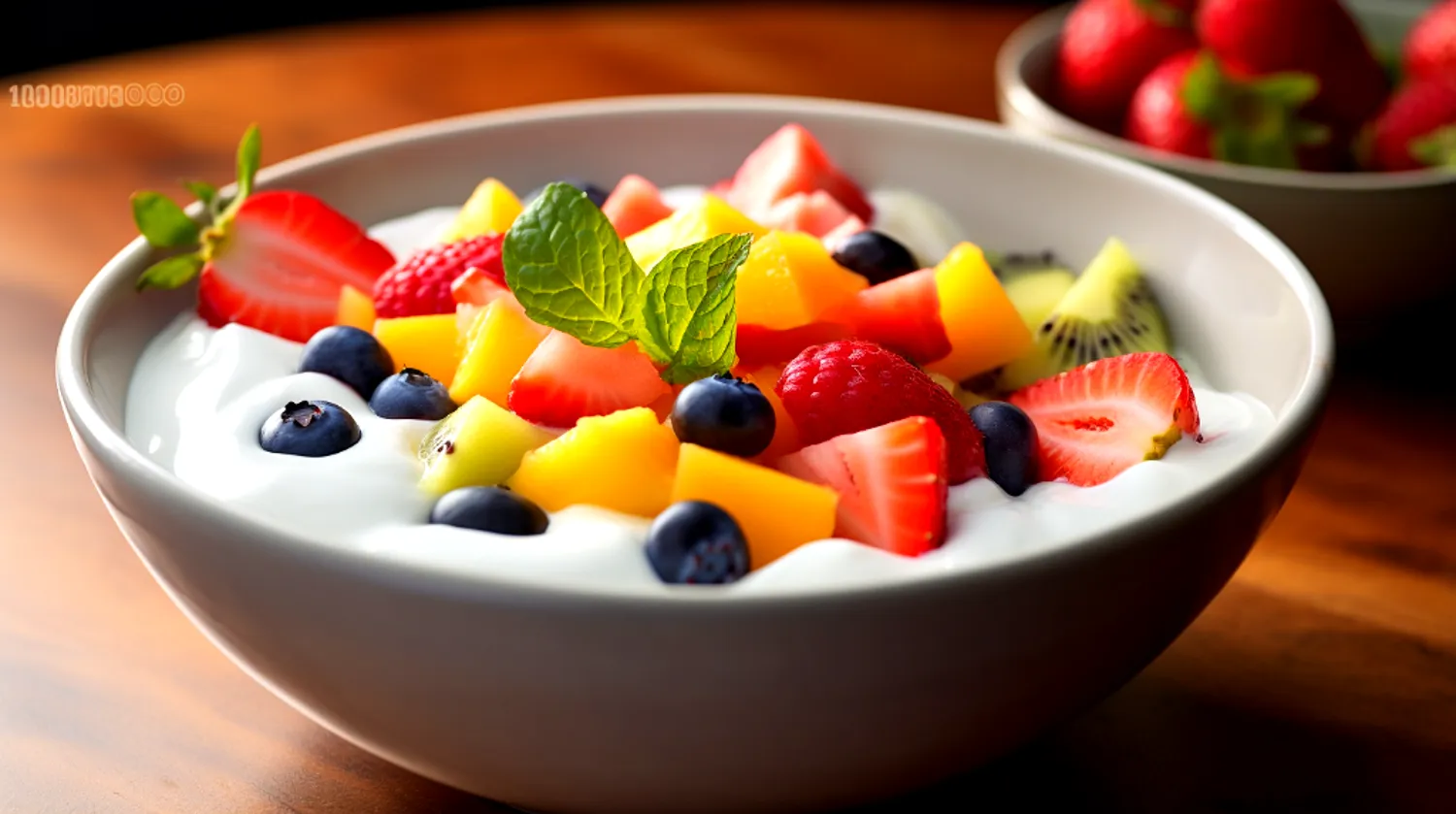 Salada de Frutas com Iogurte Grego fitness