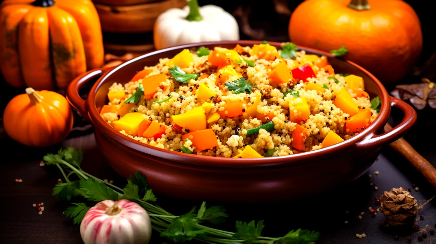 Salada de Quinoa com Abóbora fitness