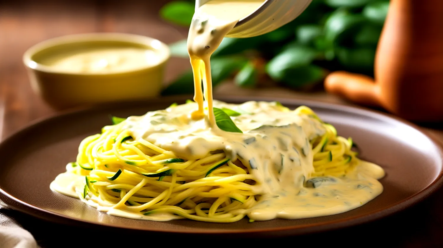 Espaguete de Abobrinha com Pesto de Abacate fitness