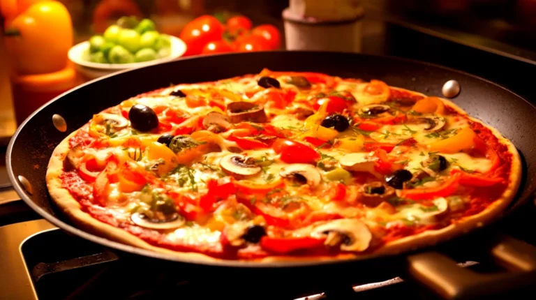 Aprenda a fazer uma deliciosa pizza de frigideira em apenas 4 passos simples. Receita rápida e fácil para satisfazer seu desejo por pizza caseira.