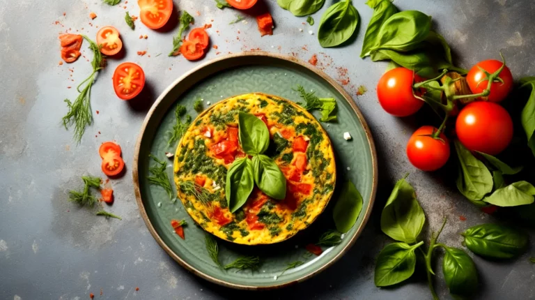 Receita de Omelete de Tomate e Espinafre Fitness Deliciosa e Saudável