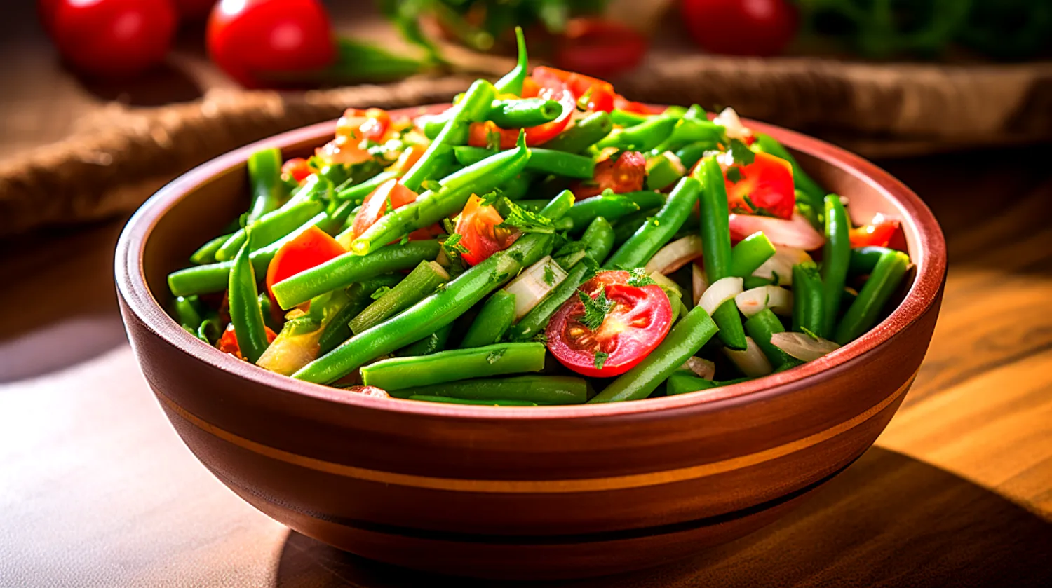 Salada de Feijão Verde e Tomate fitness