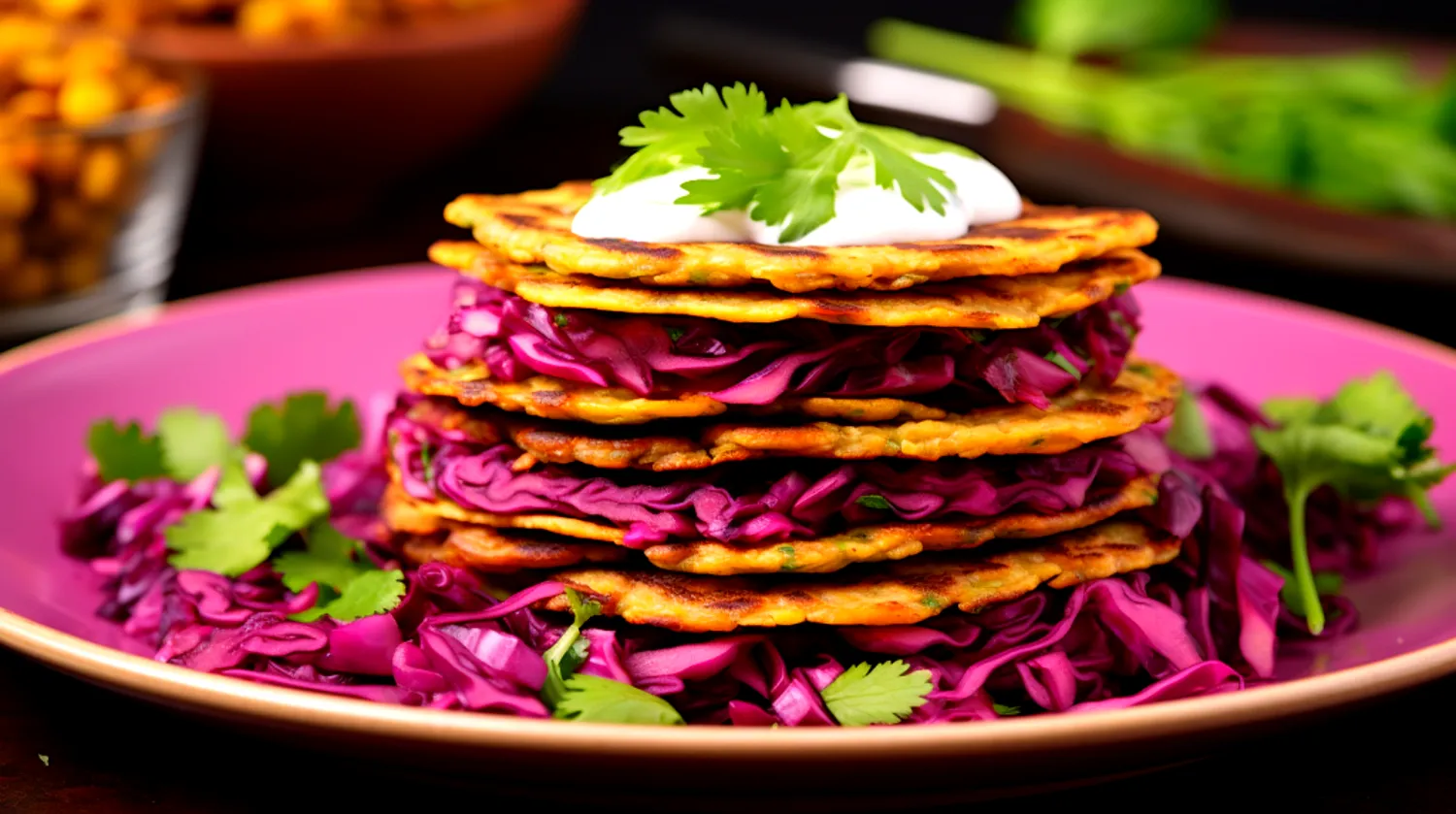 Tacos de Lentilha com Repolho Roxo fitness