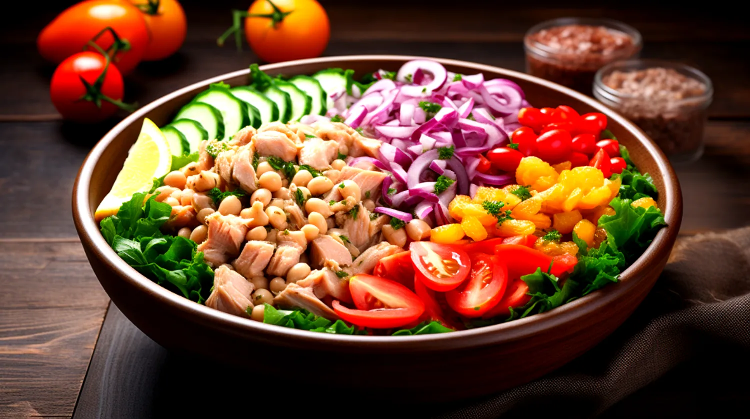 Salada de Atum com Feijão Branco fitness